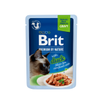 Brit Premium By Nature Sterilised Cat Delicate Fillets in gravy with Duckon 85g