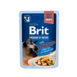 Brit Premium By Nature Sterilised Cat Delicate Fillets in gravy with Chicken 85g