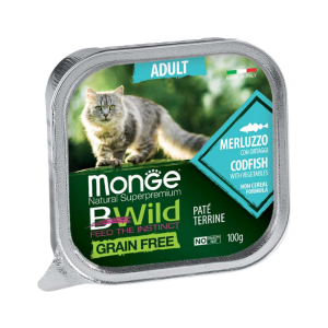 MONGE Bwild Pate CAT Merluzzo 100gr