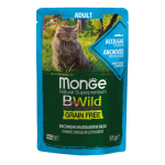 MONGE Bwild CAT Acciughe Adult 85q(28)