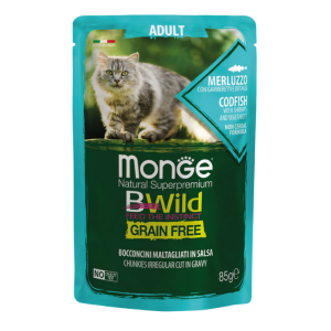 MONGE Bwild CAT Merluzzo Adult 85q(28)