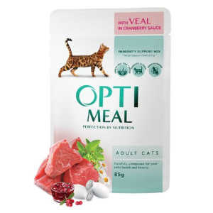 Optimeal Cat Veal with Cranberry 85gr