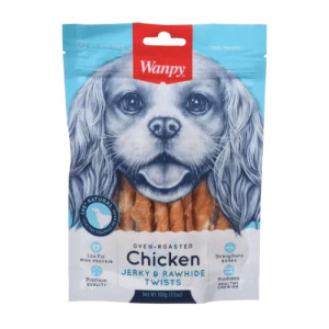 Wanpy Doq Chicken Jerky Rawhide Twists 100q 810919