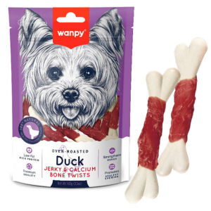 Wanpy Doq DuckJerky Calcium Bone Twists 100q 820376