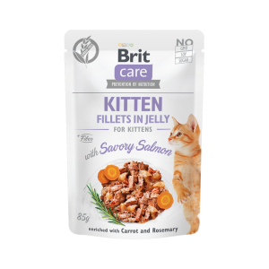 Brit Care Cat Kitten Jelly Savory Salmon 85g