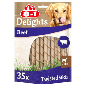 8 in 1 Beef Twisted Sticks 190g
