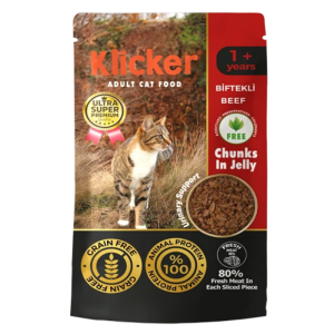 Klicker Adult Cat Beef Jelly 85g