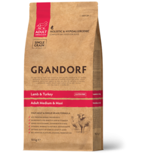 GRANDORF Dog Lamb and Turkey Medium Maxi Adult Ceki
